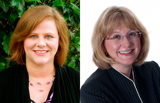 Portraits of Dr. Jerri Edwards (left) and Dr. Jennifer Bugos (right)