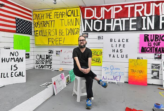 Jason Lazarus in August 2018 at A CENTURY OF DISSENT: MIAMI!