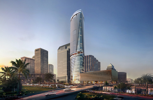 Real Estate Here’s your first look at what will be Riverwalk Place, Tampa’s tallest tower Feldman Equities and Two Roads Development revealed the first architectural plans for Riverwalk Place in downtown Tampa. [Rendering courtesy of Gensler] Feldman Equities and Two Roads Development revealed the first architectural plans for Riverwalk Place in downtown Tampa. [Rendering courtesy of Gensler]