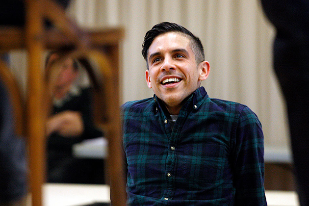 photo of Matthew Lopez at a London rehearsal of The Inheritance