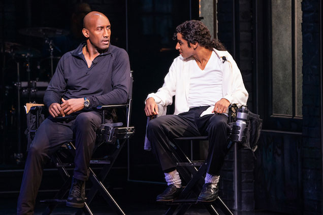 Quentin Earl Darrington and Myles Frost appear in MJ on Broadway. (© Matthew Murphy)