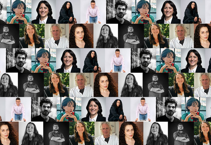 Headshot images of new faculty.
