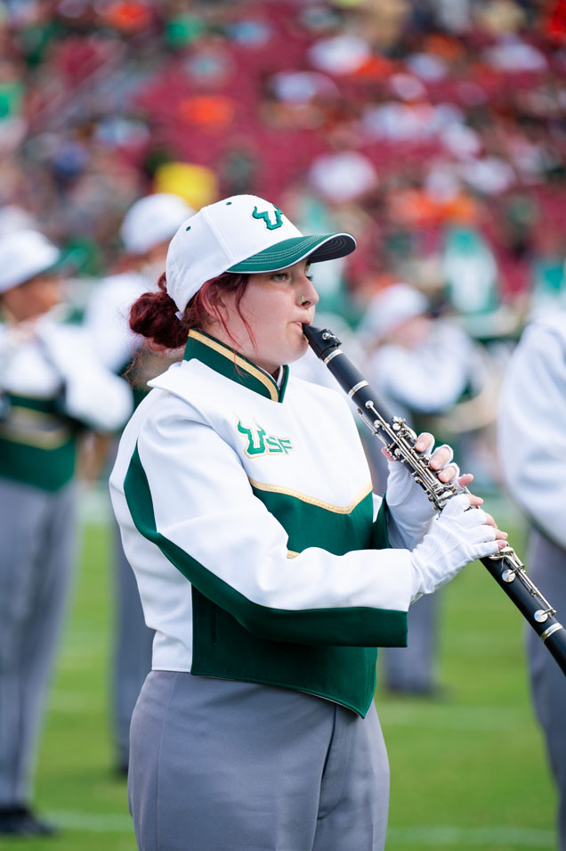 Emily Towner performs with the Herd of Thunder.