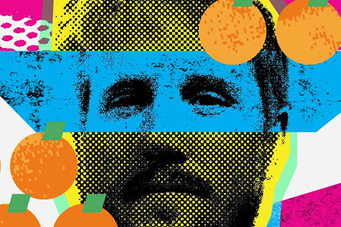 multicolor portrait of the artist