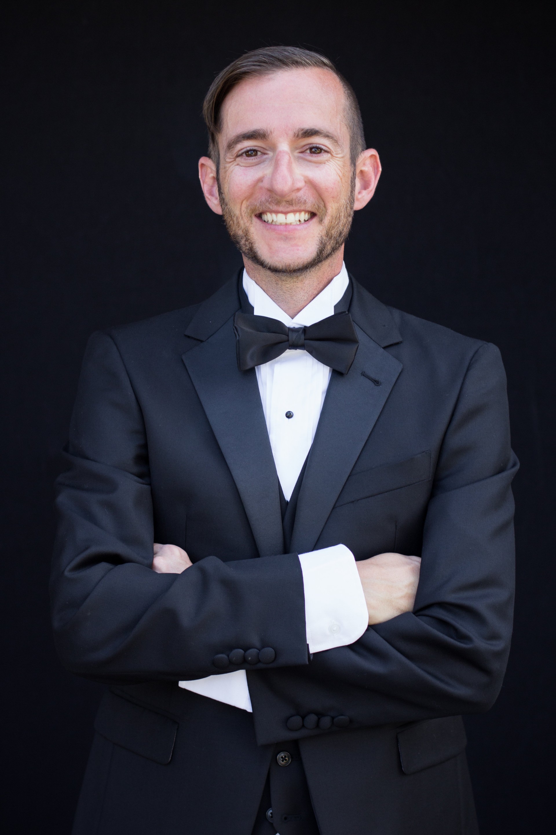 Mike Loffredo wearing a tuxedo
