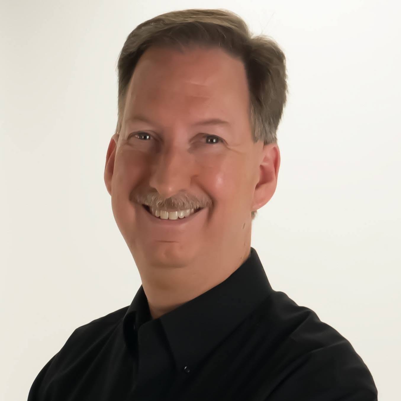 Scott Rush wearing a black shirt