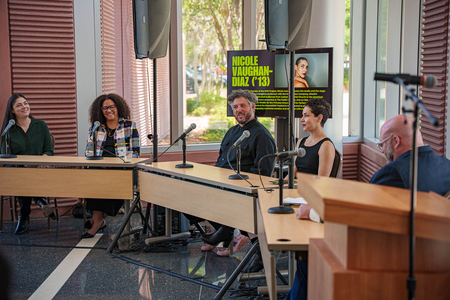 Ryan Swanson speaks during the panel talk at the SPOTLIGHT festival.