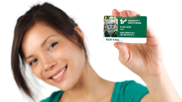 Woman with USF Card