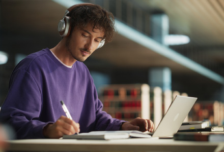person studying