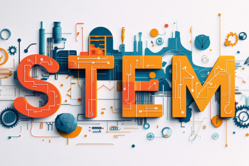 Graphic spelling STEM