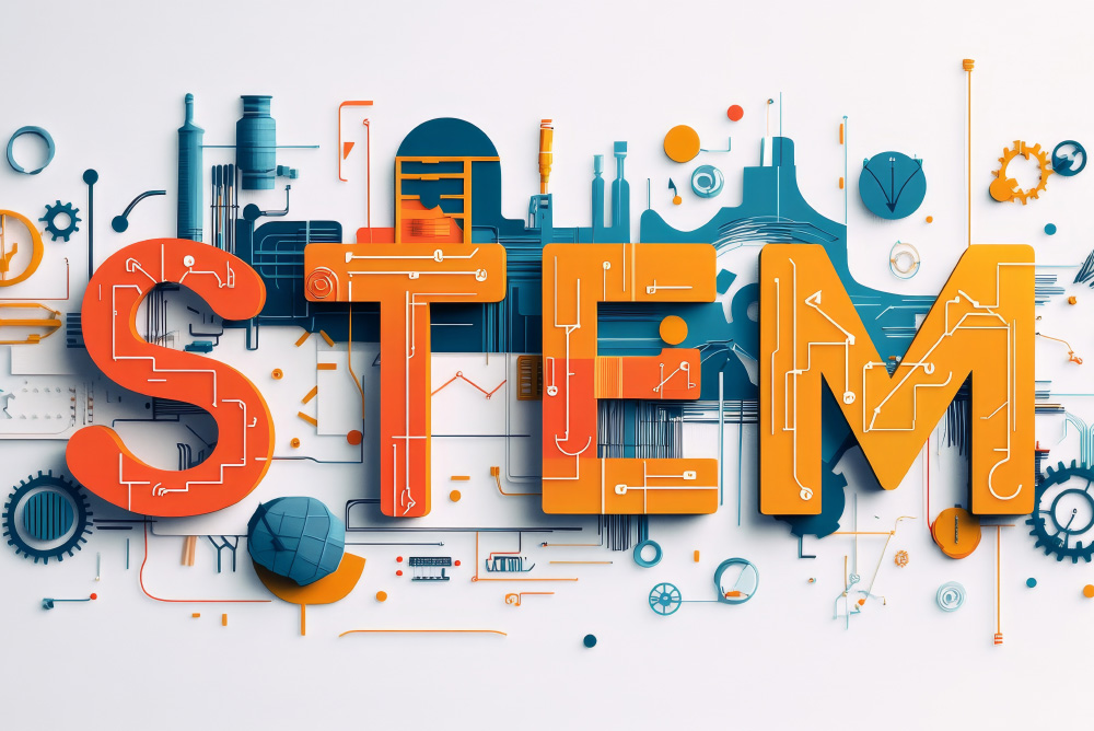 Graphic spelling STEM