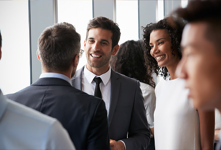 Group of people networking