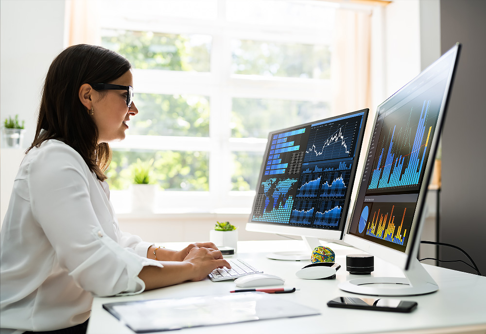 Person sitting at computer