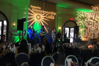 Band playing at the gala