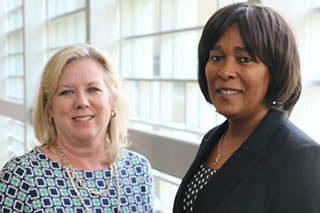 Dahlia Robinson with KPMG’s Lori Nissen