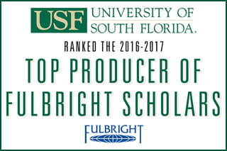 Ranked the 2016-2017 Top Producer of Fulbright Scholars
