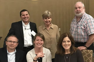 Front row, from left: Charles Hilterbrand Jr., Danielle Clark, Carla Dorsey Back row, from left: Terry McGovern, Janis Gogan, Keith Campbell