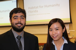 Students presenting their plan