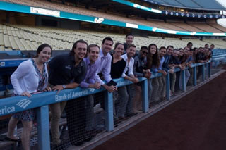 Students at Dodger Stadium