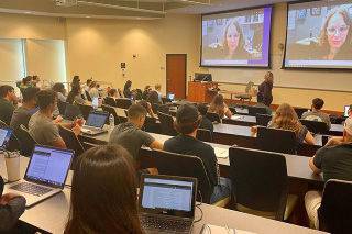 Students listening to lecture