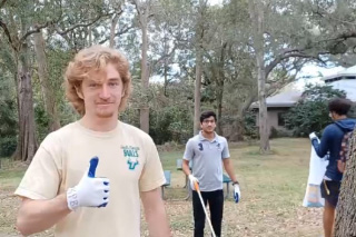 Students working at Sawgrass Lake Park