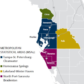 Map of Tampa MSA