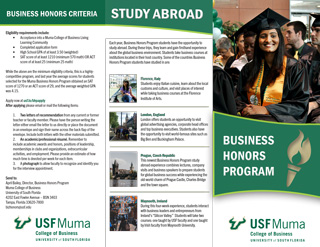 Business Honors Program brochure