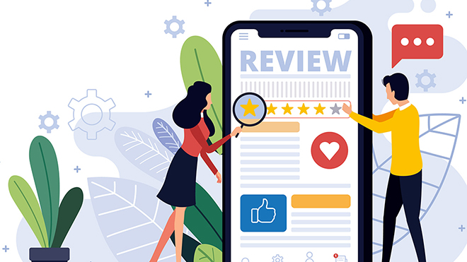 image of online reviews