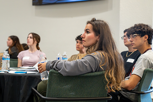 image of student at cybersecurity day