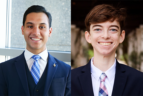 Mateo Racini Serje and Brandon Meade, Dean's Advisory Board Leadership Award recipients