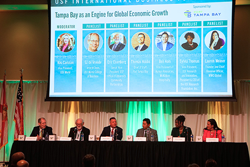 image of international business forum panel