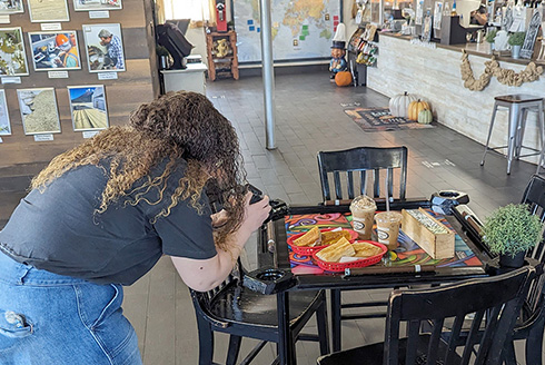 image of student taking a photo