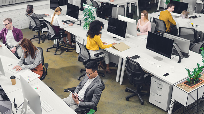 people working in the office