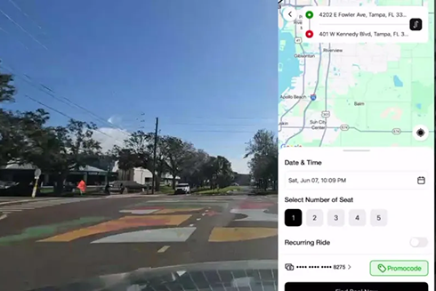 image of carpooling app