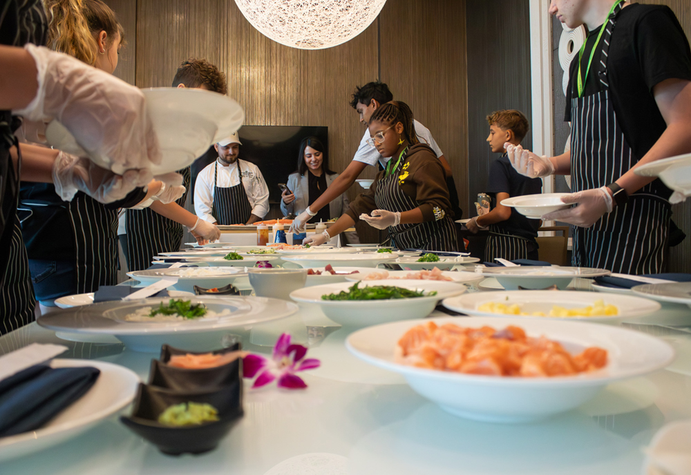 students in the hospitality experience camp
