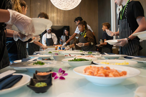 students in the hospitality experience camp