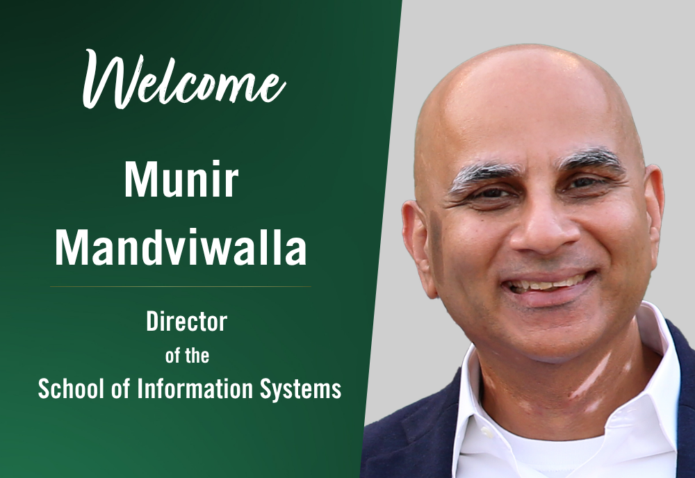graphic welcoming Munir Mandviwalla