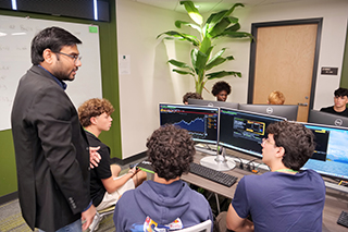 students work in the Lasher Center