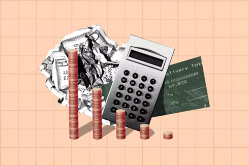 tipping and stacks of coins