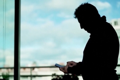 person on phone