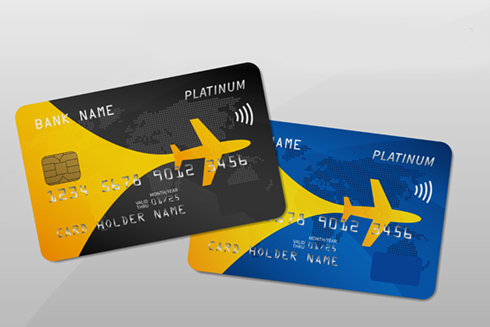 graphic showing travel credit cards
