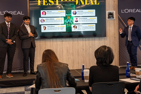 usf team pitches at loreal brandstorm