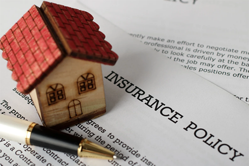 home on an insurance policy paper