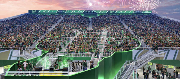 Rendering of the on-campus stadium