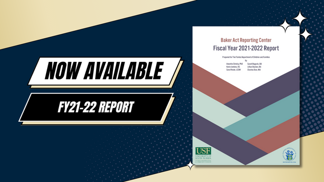 FY21/22 Baker Act Annual Report cover with text reading "Now Available"
