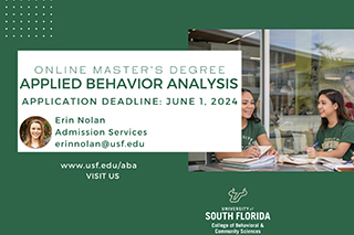 USF’s Online MA in ABA June 1st Deadline