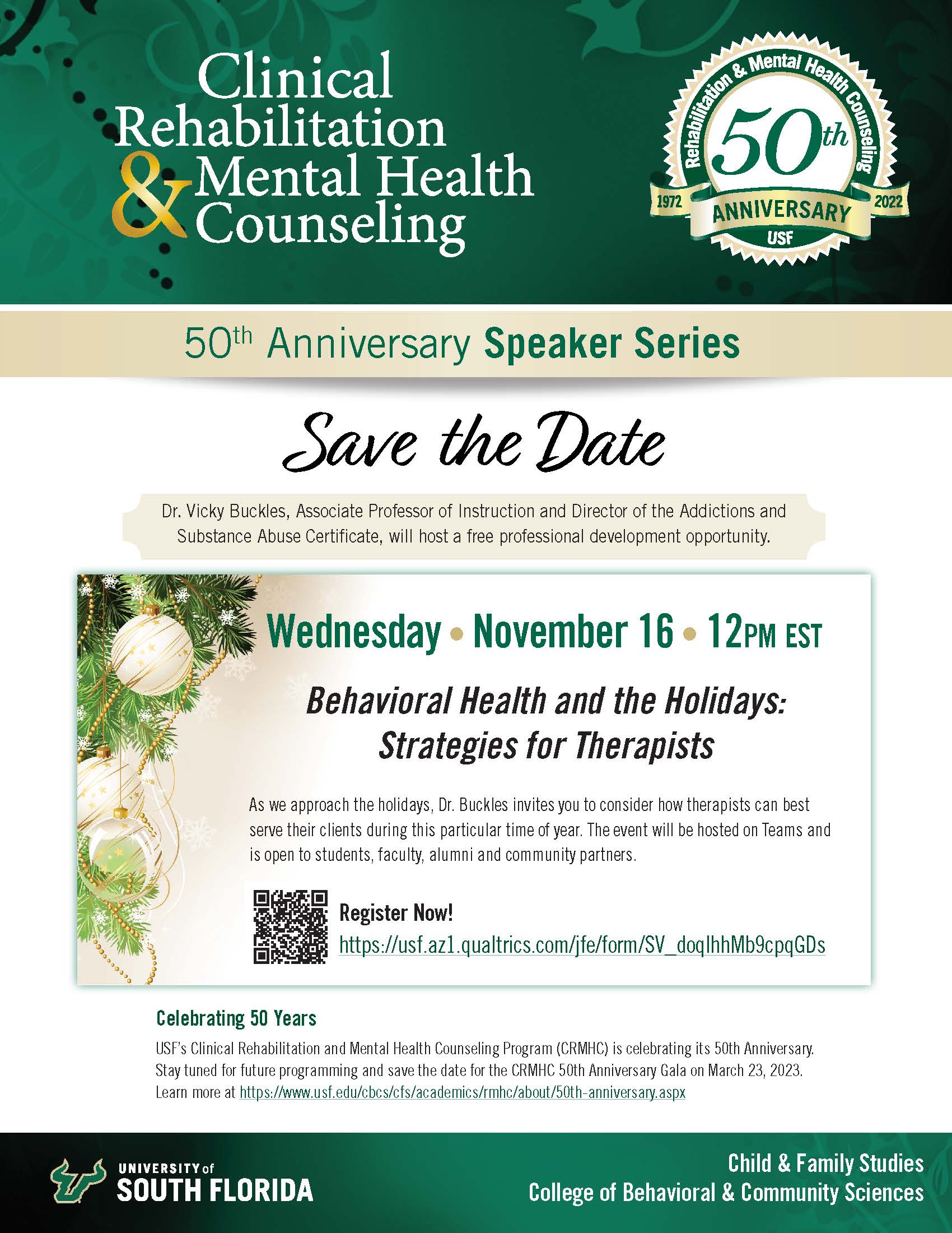 50th Anniversary Speaker Series