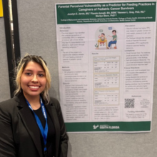 Jocelyn Jarvis presenting poster