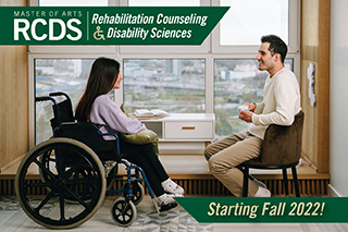New Online Master's Program in Rehabilitation Counseling & Disability Sciences 