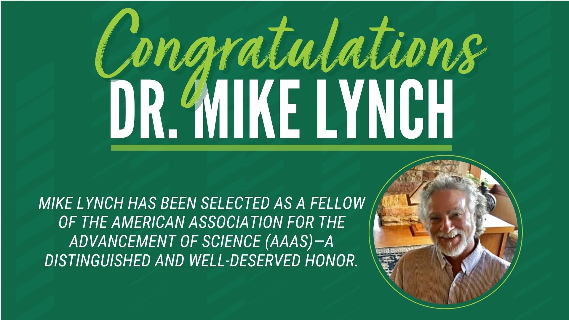 The Department of Criminology Recognizes Dr. John Cochran